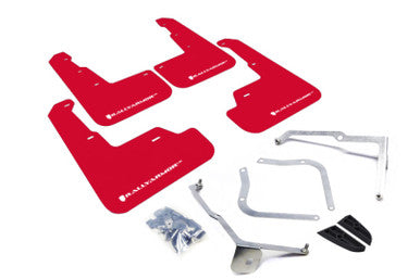 Rally Armor 15-21 Subaru WRX/STI Red UR Mud Flap w/White Logo - MF32-UR-RD/WH