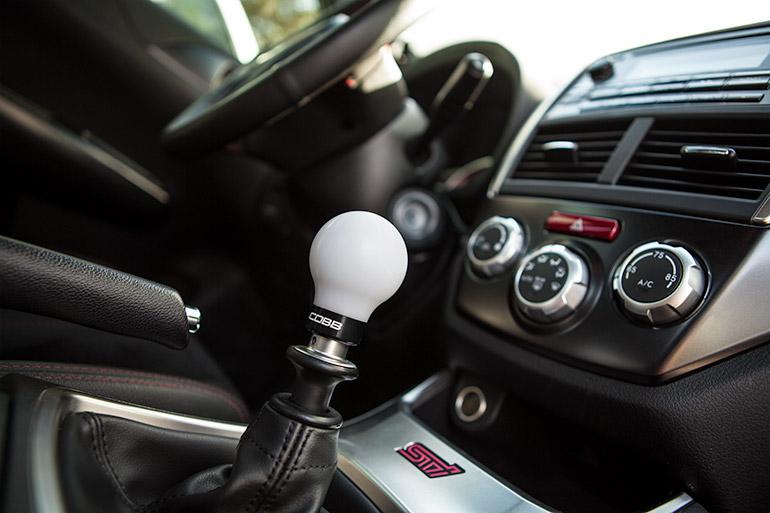 COBB 6-Speed COBB Shift Knob - White w/Stealth Black Collar (Non