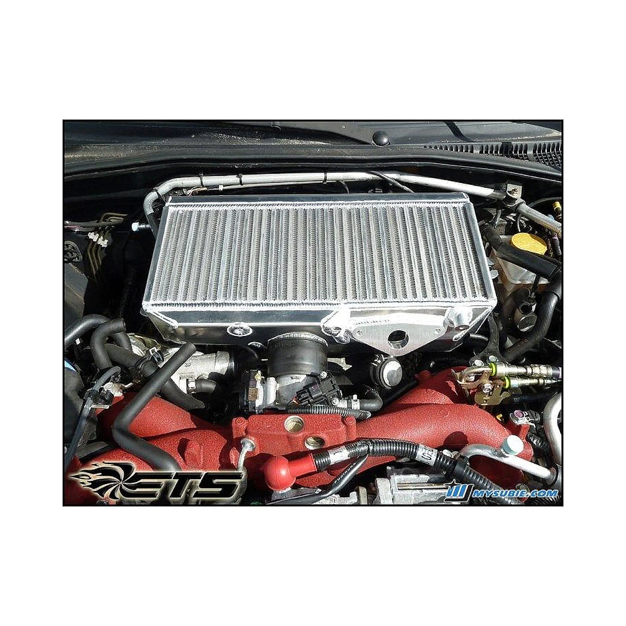 ETS Top Mount Intercooler Fits 04-07 SUBARU STI - Installed