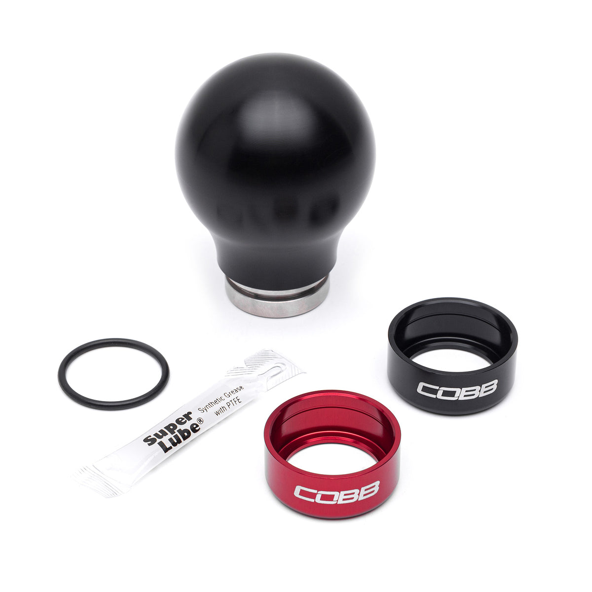 COBB Stage 2+ Drivetrain Package w/Weighted Black Knob + Stealth Black Lockout For 2004-21 Subaru STI - Shift Knob