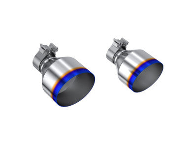 MBRP T304 SS Burnt End Tip 2.125inID, 5inOD Out, 7.25in Length, Pair 17-25 BRZ / GR86 - T5202BE