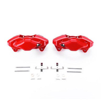 Power Stop Rear Red Calipers w/o Brackets For 2008-17 Subaru WRX STI - Pair - S3780