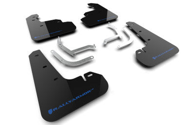 Rally Armor 24-26 Subaru Impreza Black UR Mud Flap w/ Light Blue Logo - MF105-UR-BLK-NB