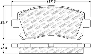StopTech Street Select Brake Pads - Front/Rear - 305.07210