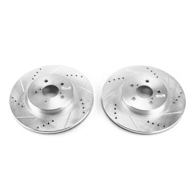 Power Stop Evolution Drilled & Slotted Front Rotors For 2017-22 Subaru Impreza, 18-23 Crosstrek - Pair - JBR1759XPR