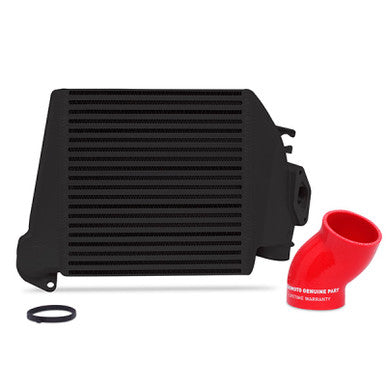 Mishimoto Top-Mount Intercooler Kit For 2008-14 Subaru WRX - Powder Coated Black & Red Hoses - MMTMIC-WRX-08BKRD