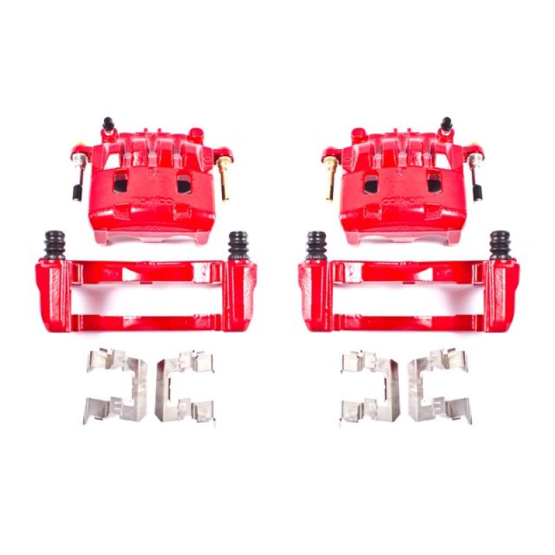 Power Stop 16-17 Subaru Crosstrek Front Red Calipers w/Brackets