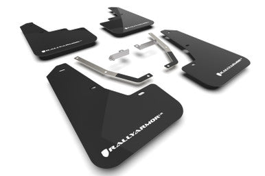 Rally Armor 24-26 Subaru Crosstrek Black UR Mud Flap White Logo - MF106-UR-BLK-WH