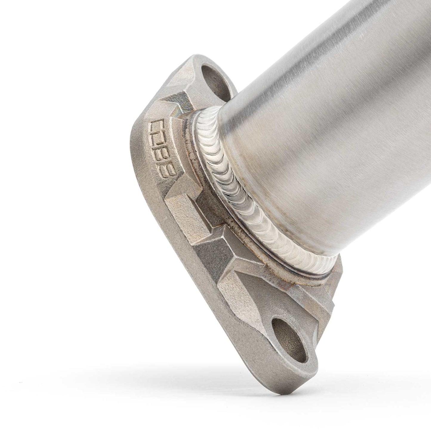 COBB 2in. Stainless Steel Up-Pipe For 2006-14 Subaru WRX, 04-21 STI, 06-13 FXT, 06-09 LGT/OBXT - Bottom Logo