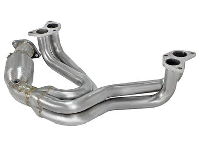 aFe Twisted Steel 304 Stainless Steel Long Tube Header w/ Cat for 2013-19 Subaru BRZ - 48-36005-1HC