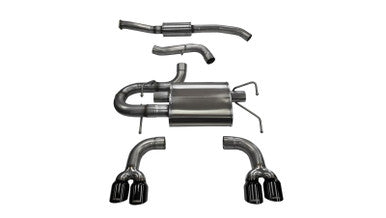 Corsa 2008-2014 Subaru Impreza Hatchback STI 2.5L Turbo Manual Black Sport Cat-Back Exhaust - 14862BLK