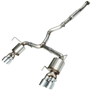 AWE Touring Edition Exhaust for 2015-21 Subaru WRX Sedan - Chrome Silver Quad Tips (102mm) - 3015-42098