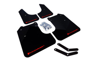 Rally Armor 08-10 Subaru WRX / 08-11 Impreza 2.5i (Hatch/Sedan) Black UR Mud Flap w/Red Logo - MF6-UR-BLK/RD