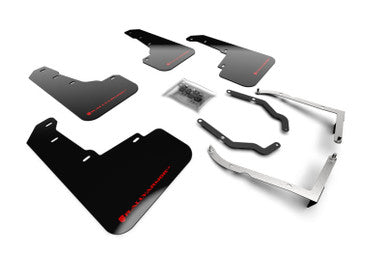 Rally Armor 18-23 Subaru Crosstrek Black UR Mud Flap w/Red Logo - MF46-LTUR-BLK/RD
