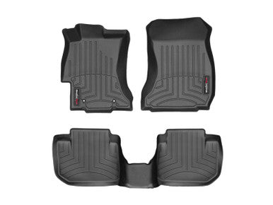 WeatherTech Front & Rear FloorLiner For 2012+ Subaru Impreza - Black - 44439-1-2