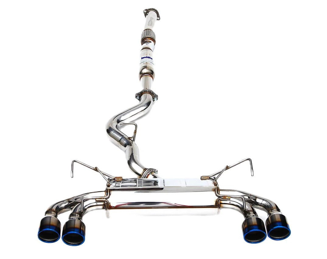 Invidia Q300 Cat Back Exhaust with Titanium Tips For 2008-14 Subaru STI Hatchback & 2011-14 WRX Hatchback