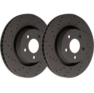 Hawk Talon Drilled and Slotted Rear Brake Rotor Set For 2015 Subaru Legacy - HTC5395