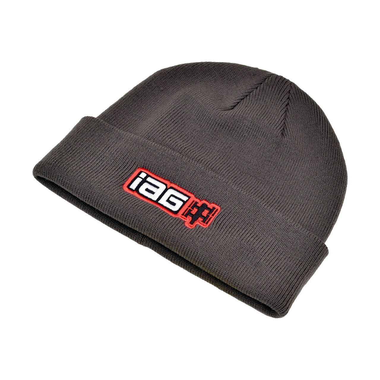 IAG Performance Boxer Logo Watch Cap Beanie (Gray) Angled