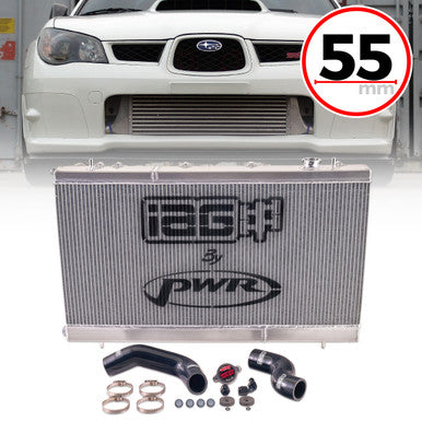 IAG Triple Pass Competition Series 55mm Radiator for 2002-07 WRX, 04-07 STI