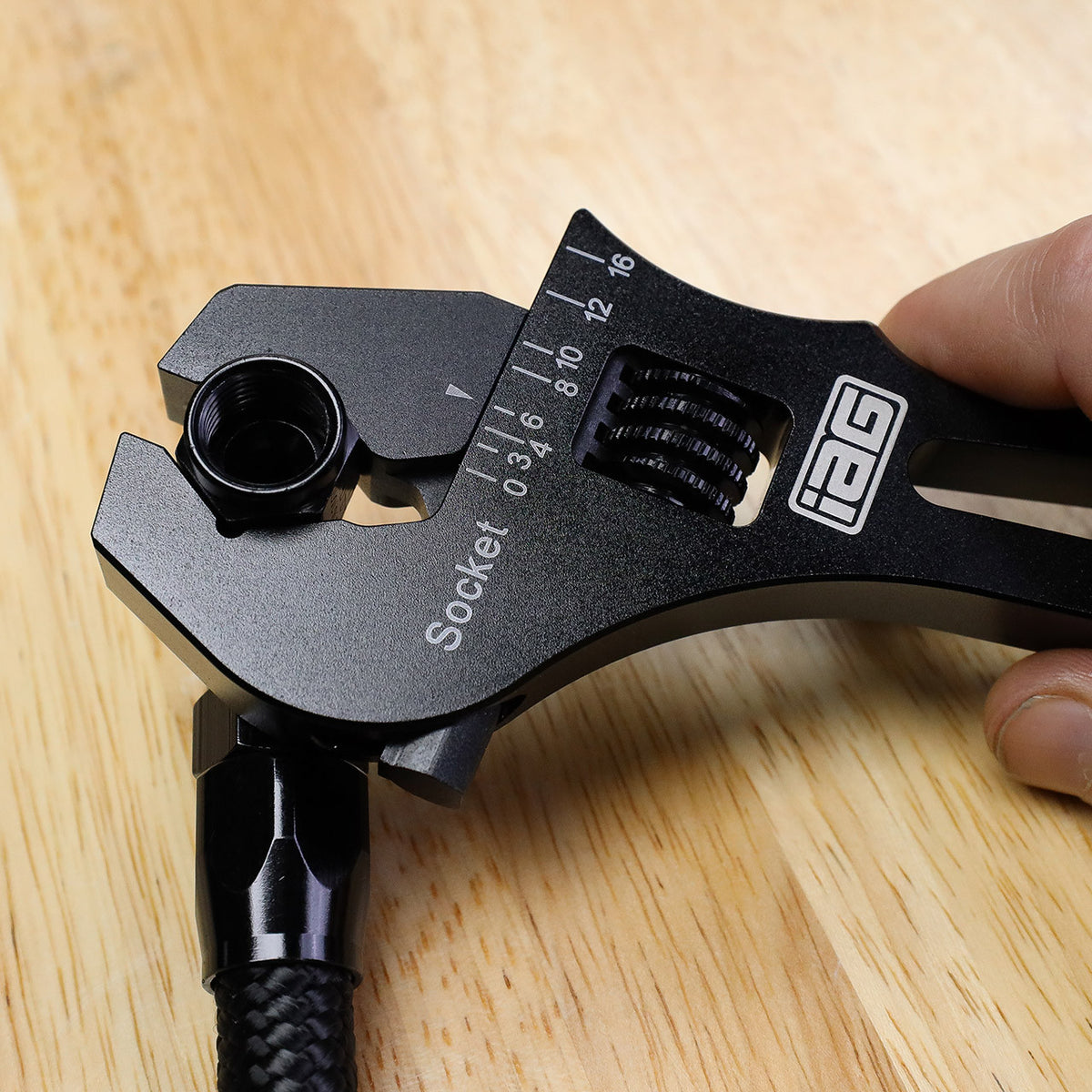 IAG Aluminum Adjustable AN Wrench Work Image 3