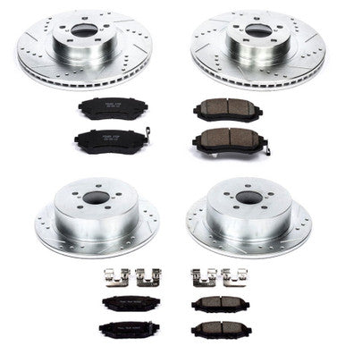 Power Stop Z23 Evolution Sport Front & Rear Brake Kit For 2005 Subaru Outback XT, 06-09 Legacy - K4079