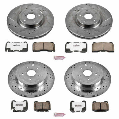 Power Stop Z26 Street Warrior Front & Rear Brake Kit For 2008-17 Subaru WRX STI - K4490-26