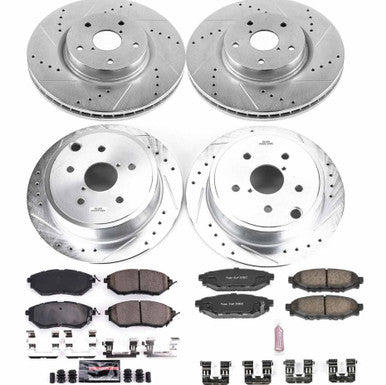 Power Stop Front & Rear Z23 Evolution Sport Brake Kit For 2015-21 Subaru WRX - K6932