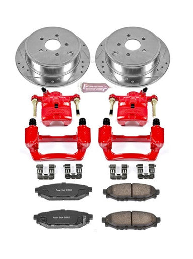 Power Stop Z23 Evolution Sport Rear Brake Kit w/Calipers For 2008-14 Subaru WRX, 08-11 Impreza, 09-13 Forester - KC4631