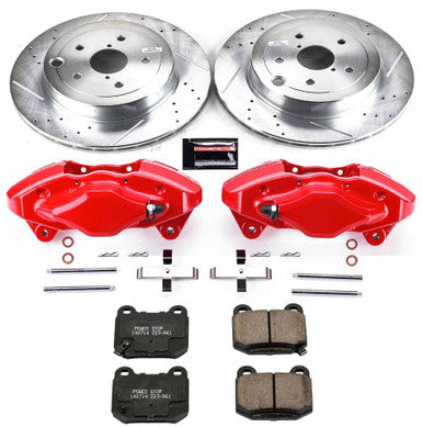 Power Stop Z23 Evolution Sport Rear Brake Kit w/Calipers For 2008-17 Subaru WRX STI - KC5305