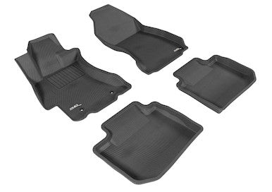 3D MAXpider Kagu Complete Floor Mat Set For 2015-21 Subaru WRX/STI - Black - L1SB02001509