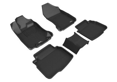 3D MAXpider Kagu Complete Floor Mat Set For 2020+ Subaru Legacy - Black - L1SB02801509