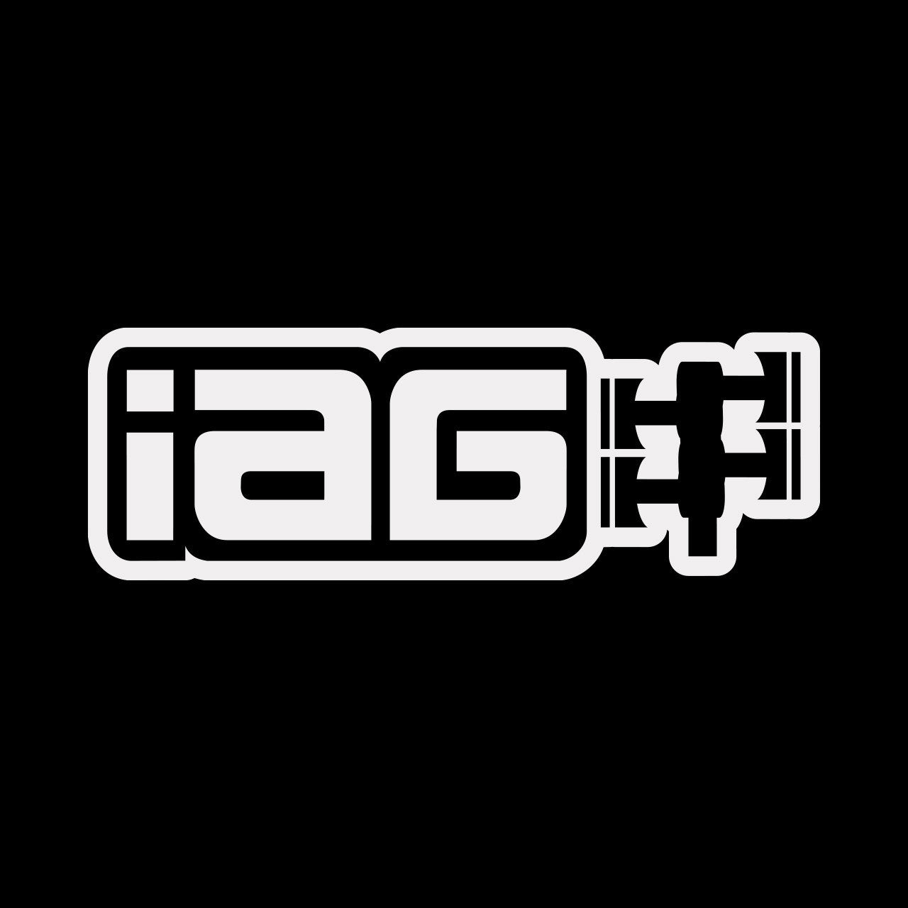 IAG 20" Die Cut Sticker - Matte White