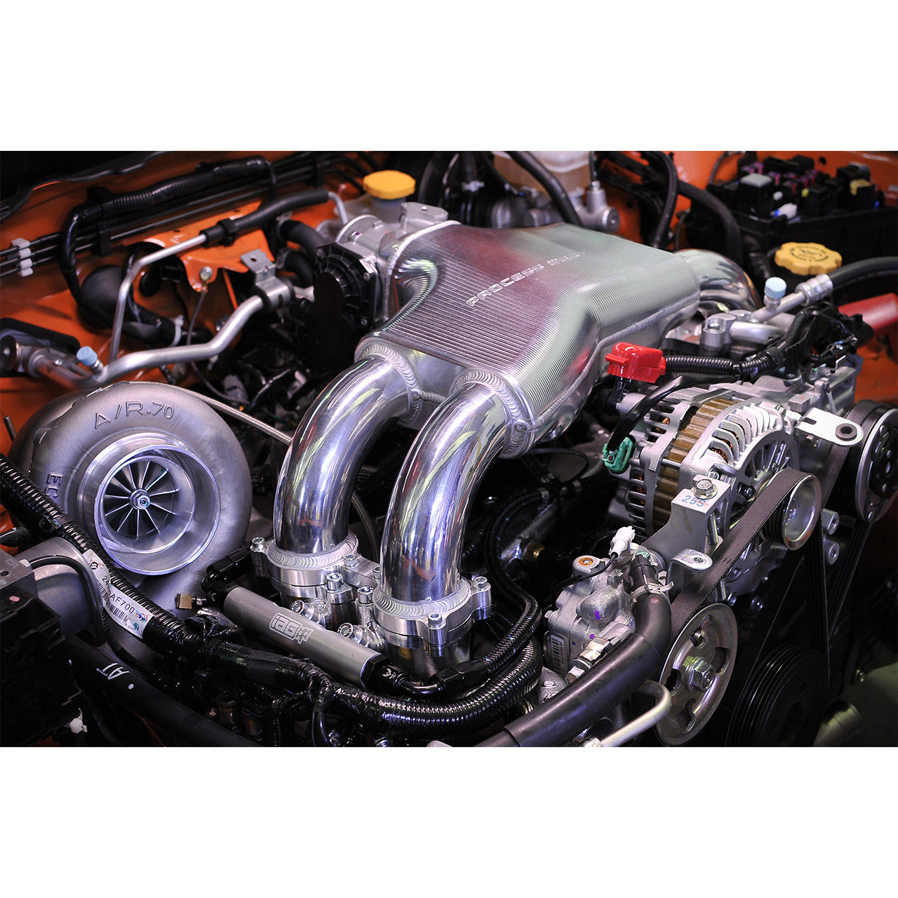 IAG Braided Fuel Line & Fitting Kit For IAG Top Feed Fuel Rails & -6 Aeromotive FPR Installed