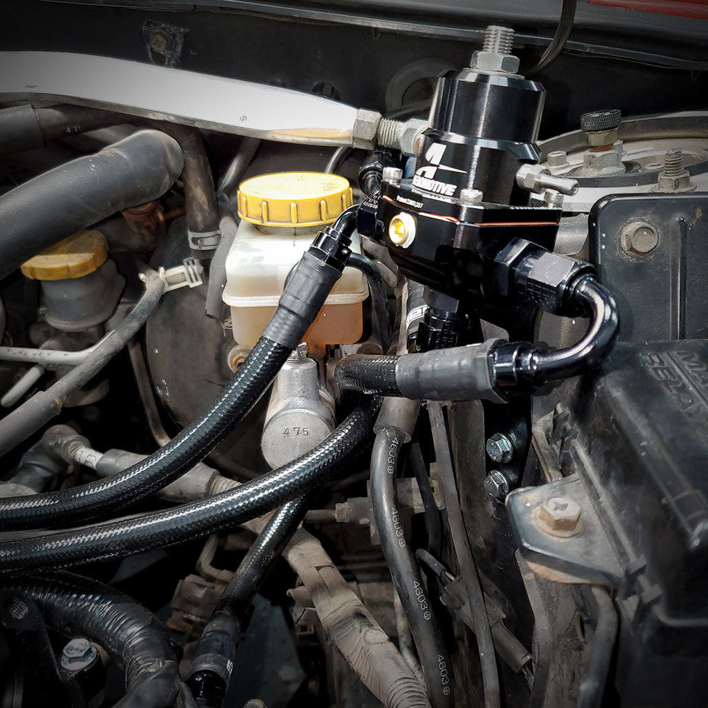 IAG Aeromotive FPR Mounting Bracket Install Image for 2006-07 Subaru WRX, 06-07 STI