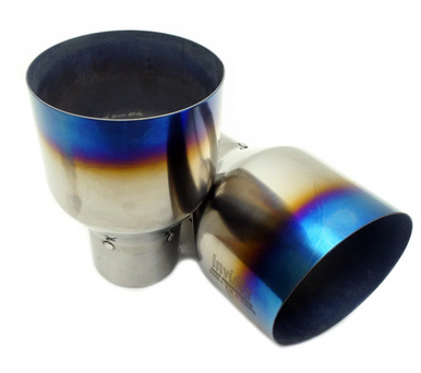 Invidia 15+ Subaru STI 4Dr Q300 Single Layer Titanium Burnt Quad Tip Cat-Back Exhaust - HS15STIG2T