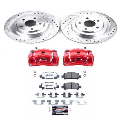 Power Stop Z26 Street Warrior Rear Brake Kit w/Calipers For 2005-09 Subaru Legacy GT - KC219-26
