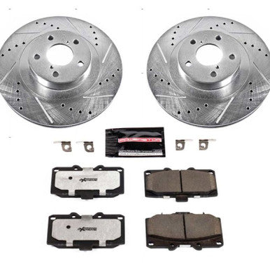 Power Stop Z26 Street Warrior Front Brake Kit For 2006-07 Subaru WRX - K2367-26