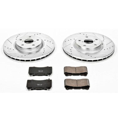 Power Stop Z23 Evolution Sport Front Brake Kit For 2005-17 Subaru WRX STI - K131