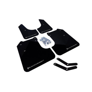 Rally Armor 08-10 Subaru WRX / 08-11 Impreza 2.5i (Hatch/Sedan) Black UR Mud Flap w/Grey Logo - MF6-UR-BLK/GRY