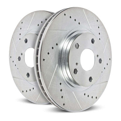 Power Stop Front Evolution Drilled & Slotted Rotors For 2022-24 Subaru WRX, 19-24 Forester - Pair - JBR1787XPR