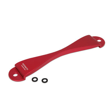 Mishimoto CNC Battery Tie-Down For Subaru - Red - MMTD-SUB-RD