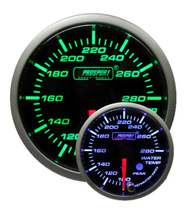 Prosport 52mm Premium Water Temperature Green/White