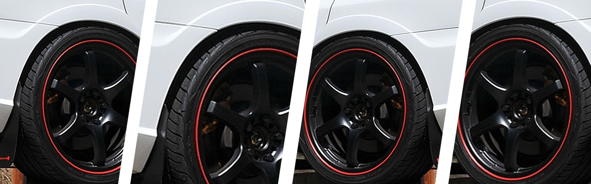 This page features a photo collage of fender flares.