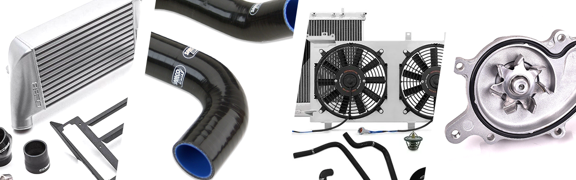 Photo collage of Subaru Engine Cooling Products