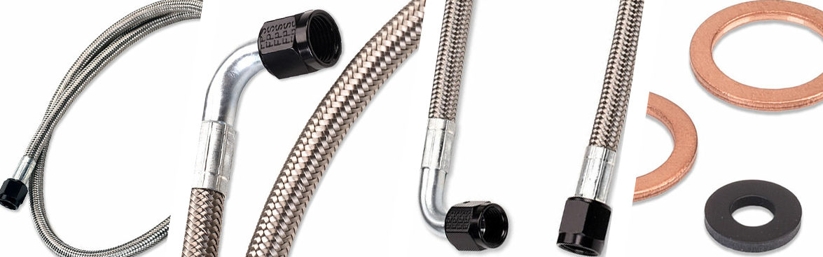 Photo collage of power steering lines