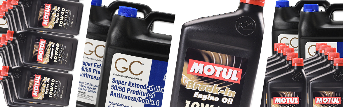 Photo collage of Motul coolant bottles.