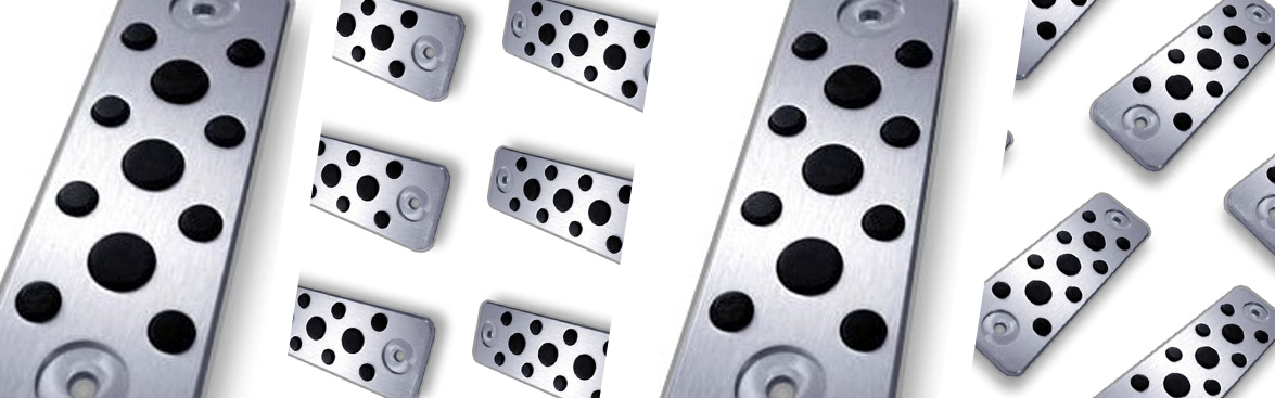Photo collage of pedal covers