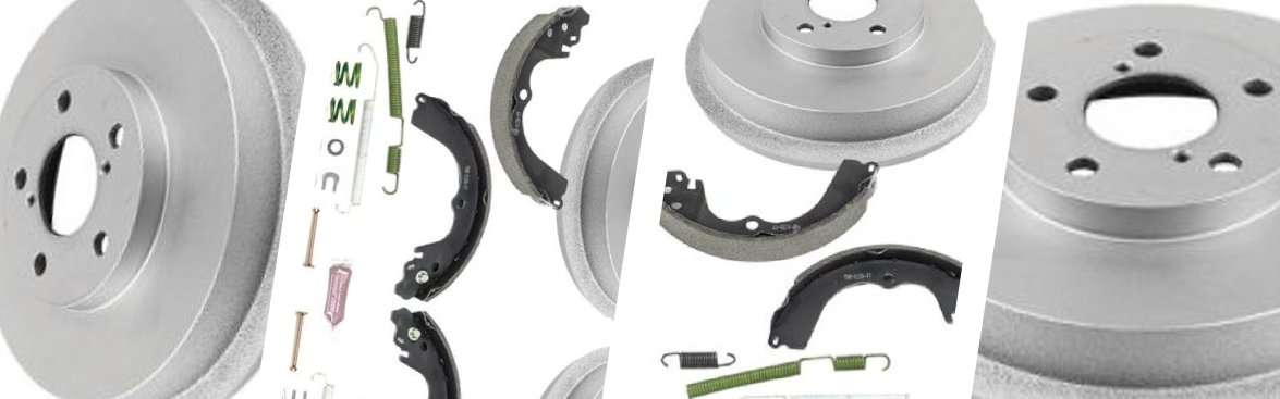 Photo collage of brake drums for Subaru.
