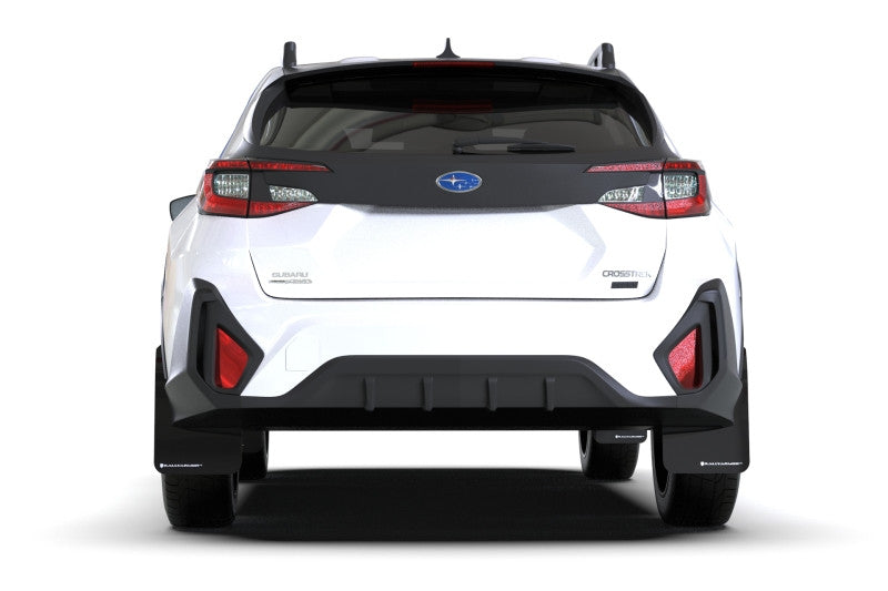 Rally Armor 2024 Subaru Crosstrek Black UR Mud Flap Light Blue Logo - Installed 2