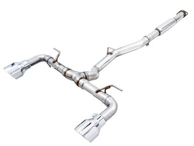 AWE Track Edition Exhaust for 2013+ Subaru BRZ / 86 / GR86 / FR-S  - Chrome Silver Tips - 3020-32279